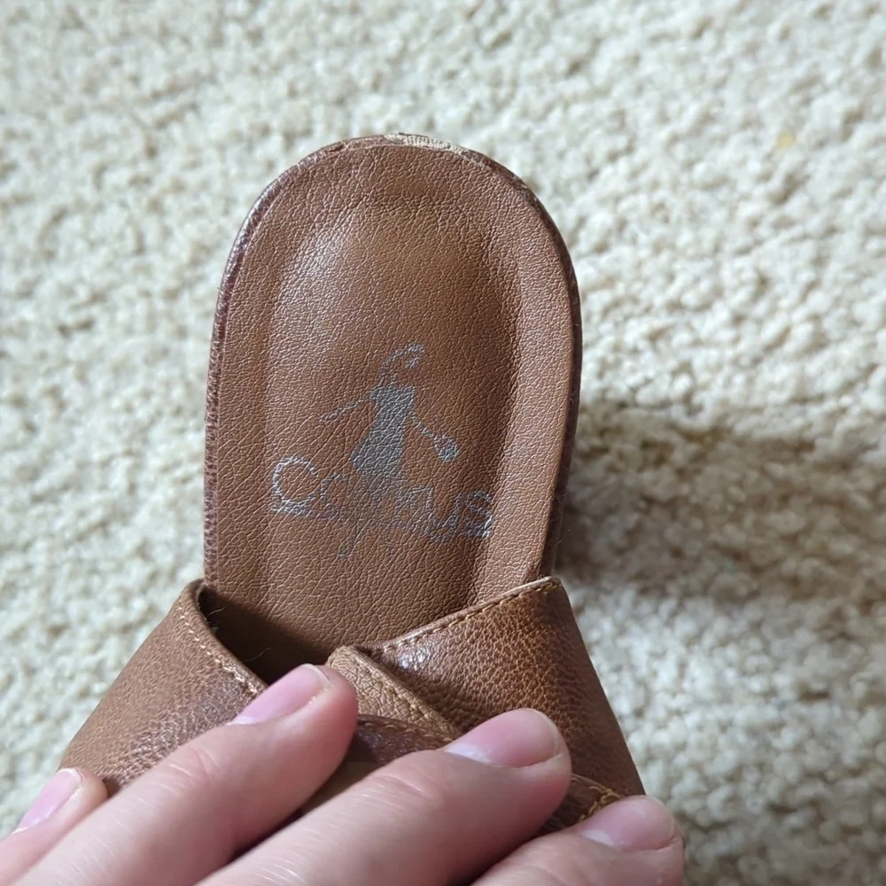 Corky's Brown Open Toe Slingback 3.5